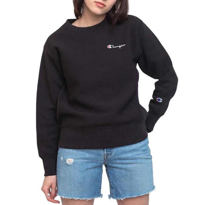 Mikina CHAMPION čierna Small Script Logo Crew Sweat 113151 KK001 NBK