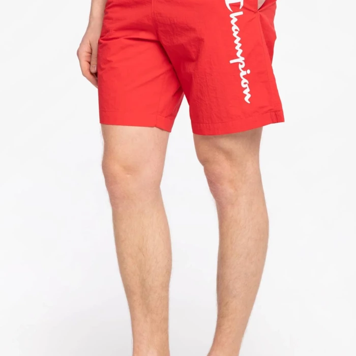 Šortky Champion červené Logo Beachshorts 216068 RS005 LLR
