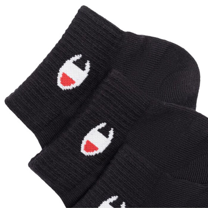 Ponožky Champion čierne 3 páry 3pk Quarter Socks U20099 KK001 NBK/NBK