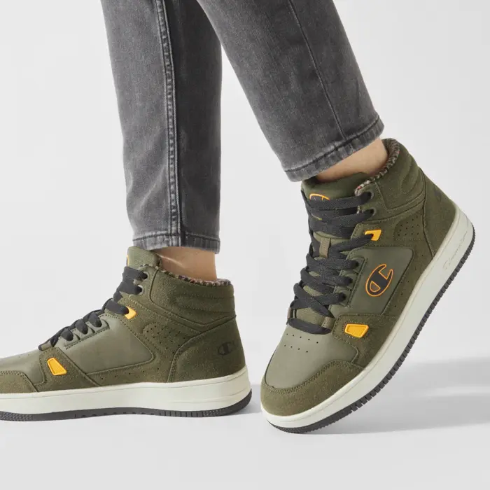 Obuv CHAMPION zelené REBOUND MID WINTERIZED S22131 GS521 MYG/YELLOW
