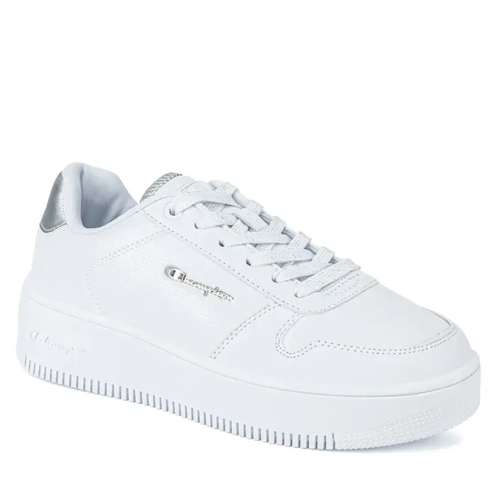 Obuv CHAMPION biela REBOUND PLATFORM CHROMO Low Cut Shoe S11715 WW015 WHT/SILVER