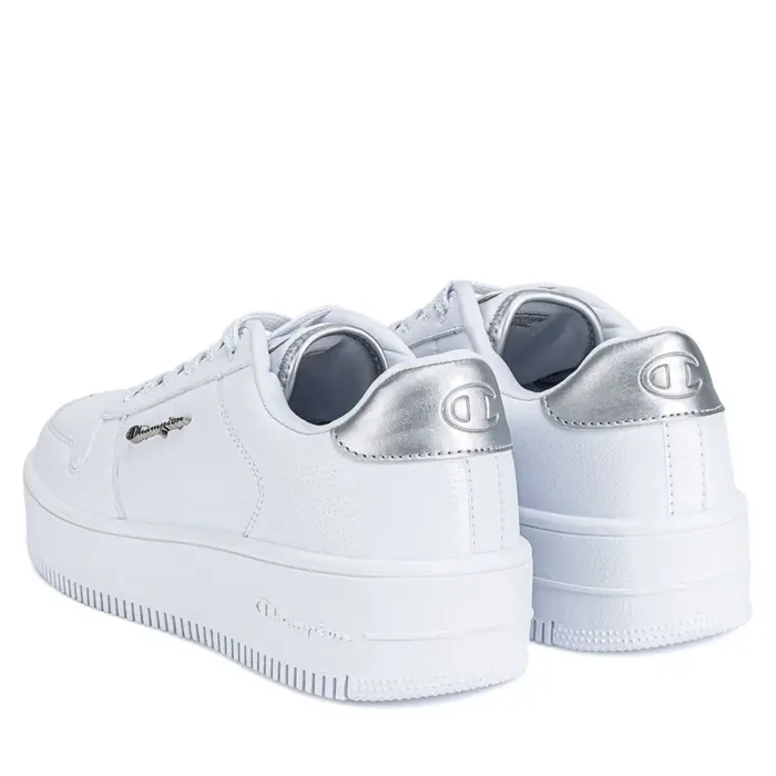 Obuv CHAMPION biela REBOUND PLATFORM CHROMO Low Cut Shoe S11715 WW015 WHT/SILVER
