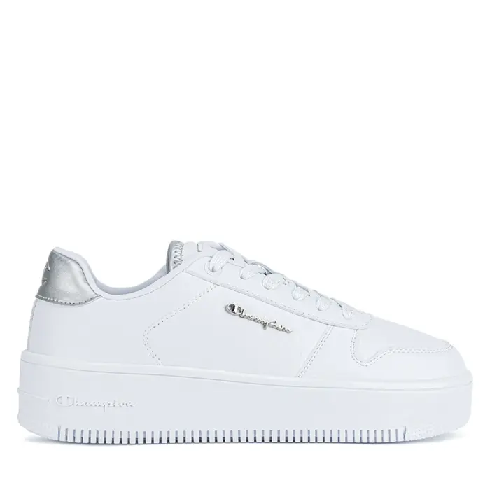 Obuv CHAMPION biela REBOUND PLATFORM CHROMO Low Cut Shoe S11715 WW015 WHT/SILVER
