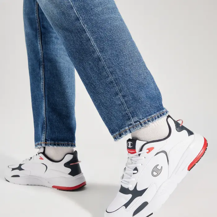 Obuv CHAMPION biela RAMP UP RIPSTOP Low Cut Shoe S22170 WW005 WHT/NNY/RED