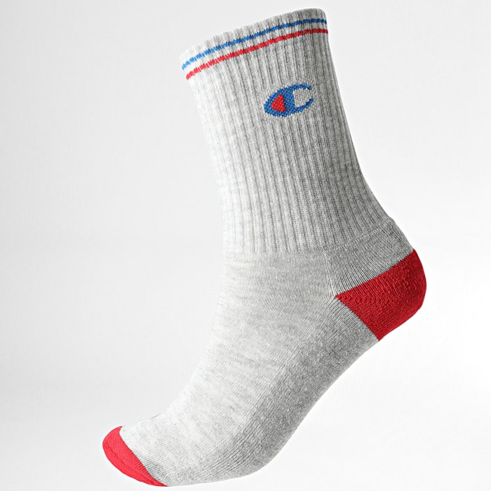 Ponožky CHAMPION farebné 3 páry CREW SOCKS U20013 WW009 NBK/WHT/OXGM