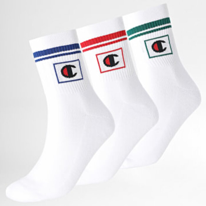 Ponožky Champion biele 3 páry 3pk Quarter Socks U20126 WW001 WHT