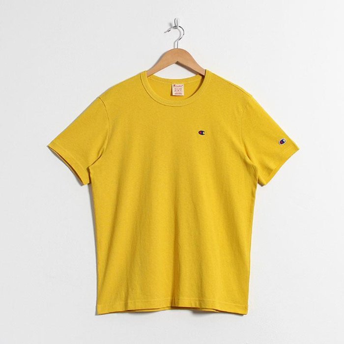 Tričko CHAMPION žlté Crewneck T Shirt 214674 YS082 SUW
