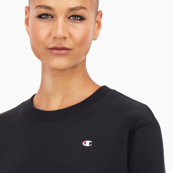 Mikina CHAMPION čierna C Logo Crew Sweat 113351 KK001 NBK