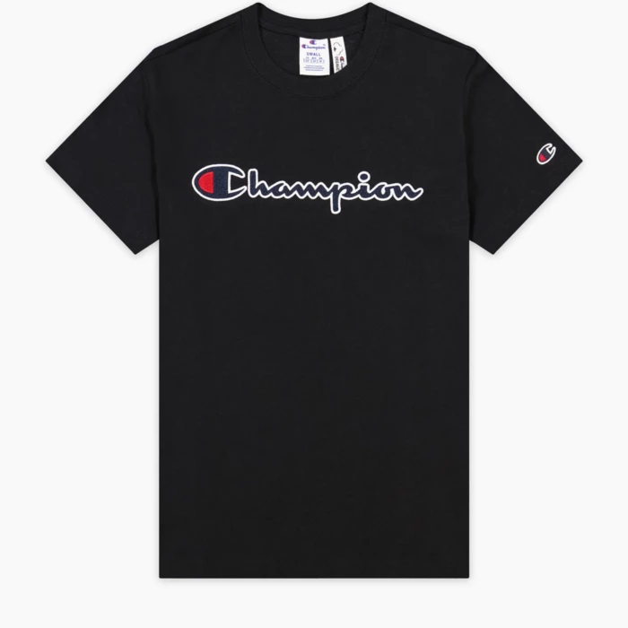 Tričko CHAMPION čierne Crewneck T Shirt 114472 KK001 NBK