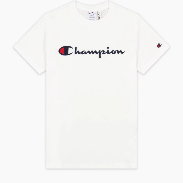 Tričko CHAMPION biele Crewneck T Shirt 114472 WW001 WHT