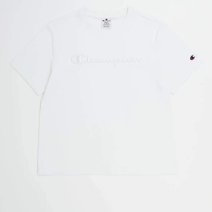 Tričko CHAMPION biele Crewneck T Shirt 117145 WW001 WHT