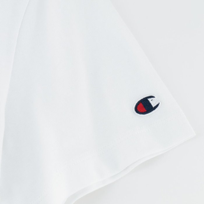 Tričko CHAMPION biele Crewneck T Shirt 117145 WW001 WHT