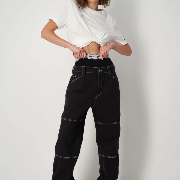 Tričko CHAMPION biele Crewneck T Shirt 117145 WW001 WHT