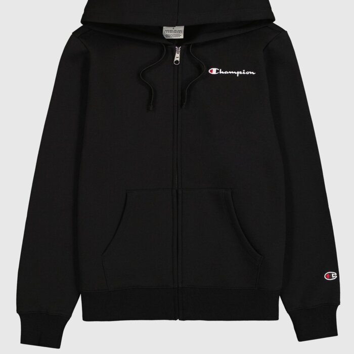 Mikina CHAMPION čierna Full Zip Hooded Sweatshirt 117531 KK001 NBK