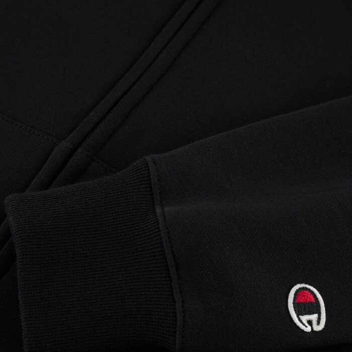 Mikina CHAMPION čierna Full Zip Hooded Sweatshirt 117531 KK001 NBK