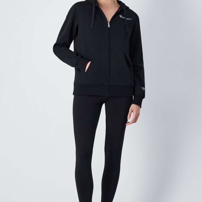 Mikina CHAMPION čierna Full Zip Hooded Sweatshirt 117531 KK001 NBK