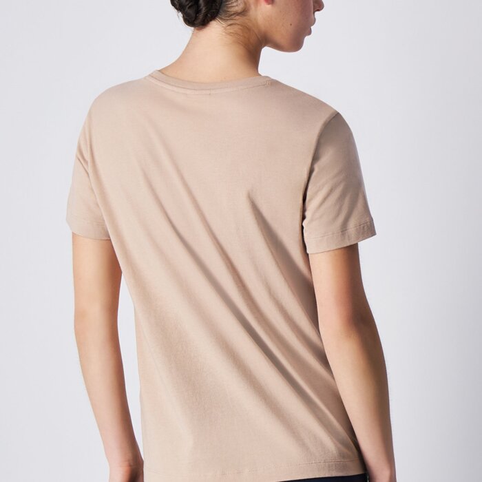 Tričko CHAMPION krémové Crewneck T Shirt 117534 MS079 WTP