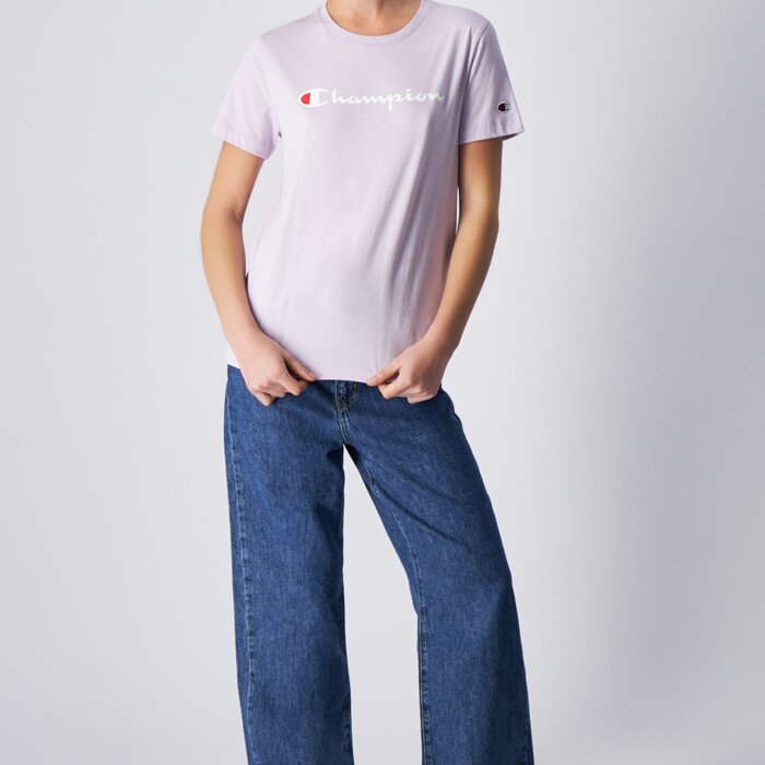 Tričko CHAMPION fialové Crewneck T Shirt 117534 VS057 ORP