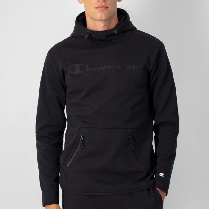 Mikina CHAMPION čierna Hooded Sweatshirt 218126 KK001 NBK