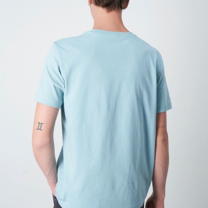 Tričko CHAMPION tyrkysové Crewneck T Shirt 218496 BS046 OCP