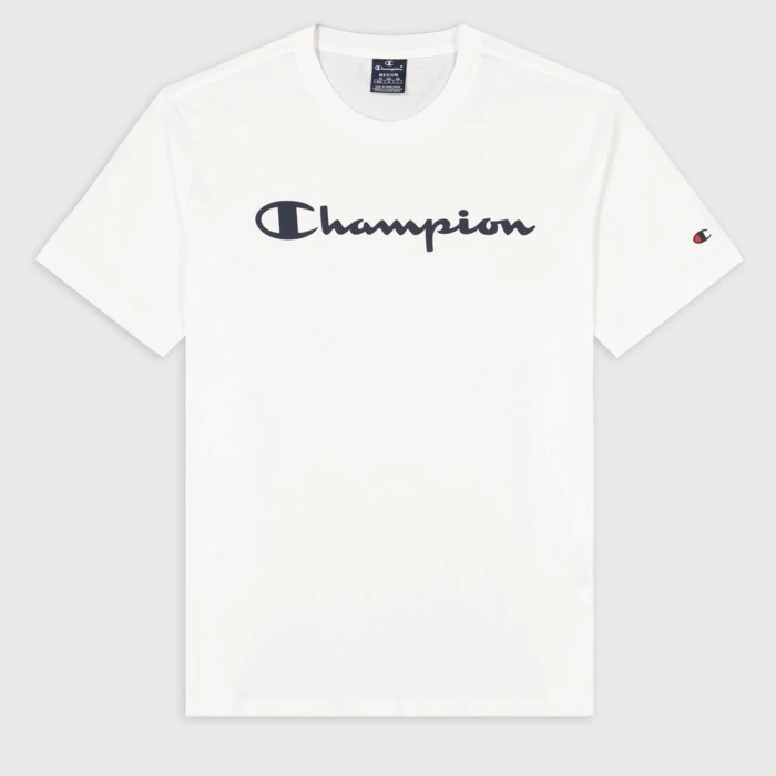 Tričko CHAMPION biele Crewneck T Shirt 218531 WW001 WHT