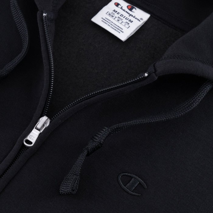 Mikina CHAMPION čierna Full Zip Sweatshirt 219067 KK001 NBK