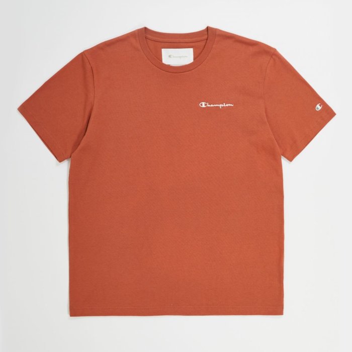 Tričko CHAMPION hnedé Crewneck T Shirt 219145 MS075 BAY