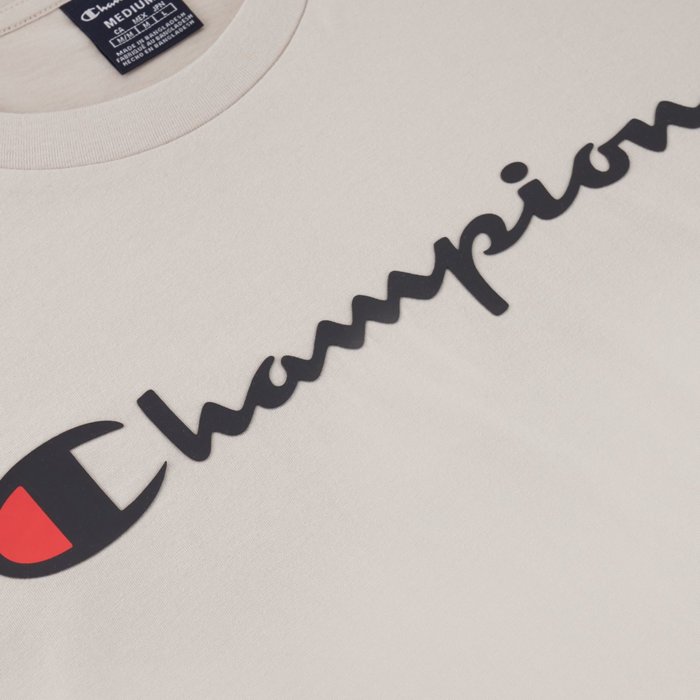 Tričko CHAMPION krémové Crewneck T Shirt 219206 ES057 SVL