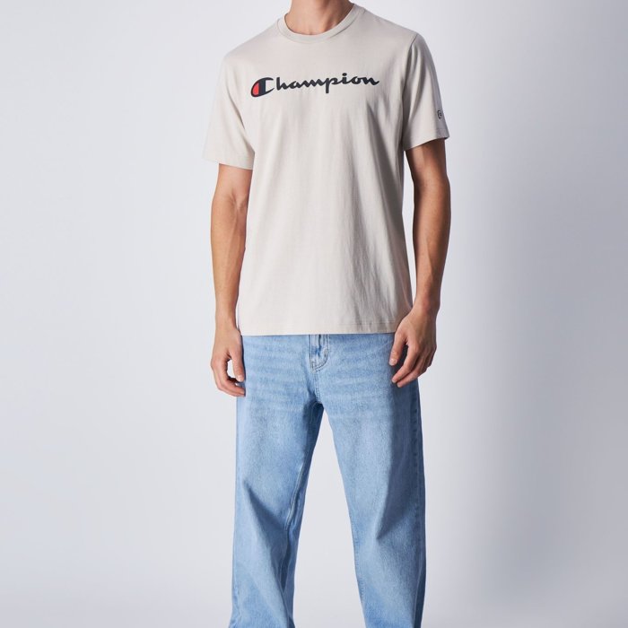 Tričko CHAMPION krémové Crewneck T Shirt 219206 ES057 SVL