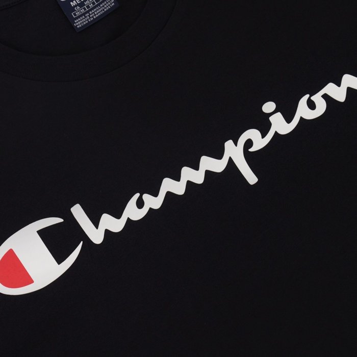 Tričko CHAMPION čierne Crewneck T Shirt 219206 KK001 NBK