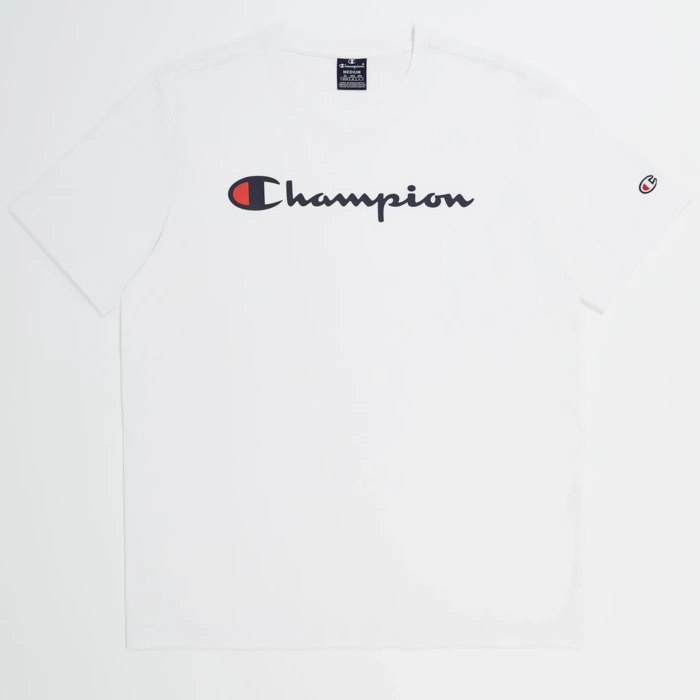 Tričko CHAMPION biele Crewneck T Shirt 219206 WW001 WHT