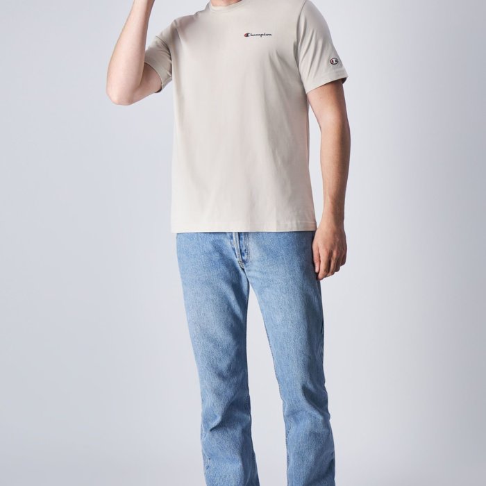 Tričko CHAMPION krémové Crewneck T Shirt 220264 ES057 SVL