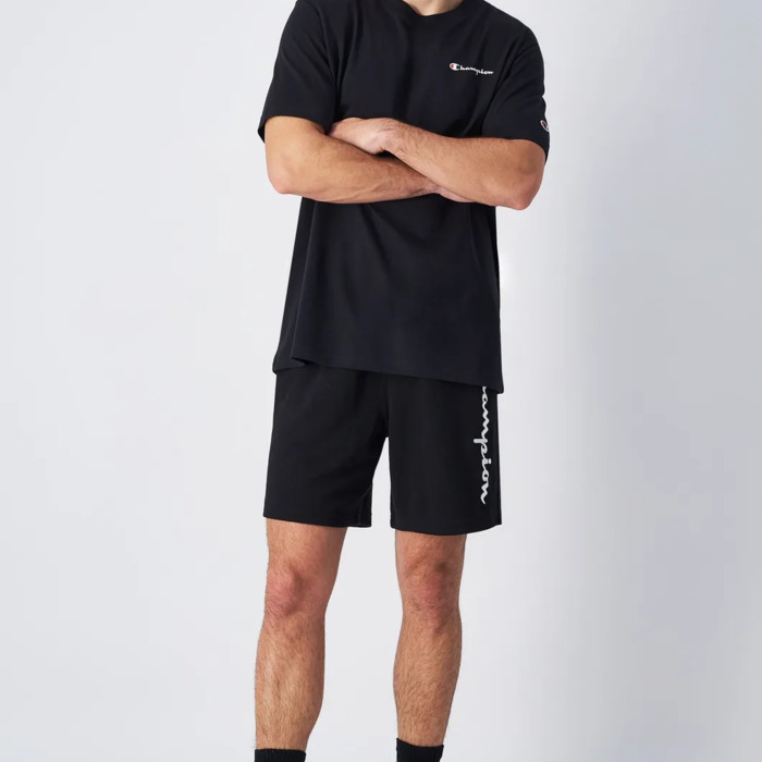 Tričko CHAMPION čierne Crewneck T Shirt 220264 KK001 NBK