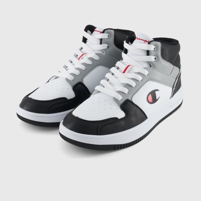 Obuv CHAMPION čierna REBOUND 2.0 MID Cut Shoe S21907 WW014 WHT/GREY/NBK