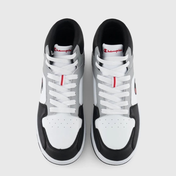 Obuv CHAMPION čierna REBOUND 2.0 MID Cut Shoe S21907 WW014 WHT/GREY/NBK