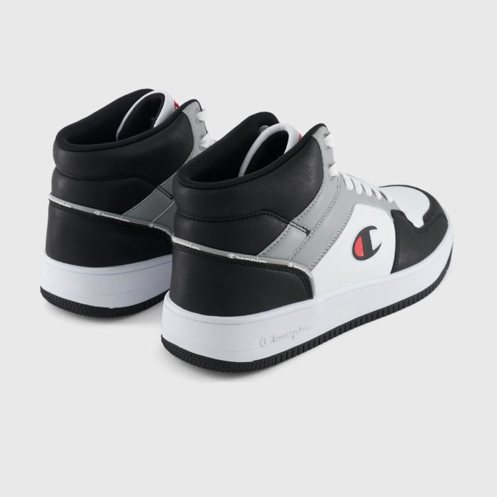 Obuv CHAMPION čierna REBOUND 2.0 MID Cut Shoe S21907 WW014 WHT/GREY/NBK