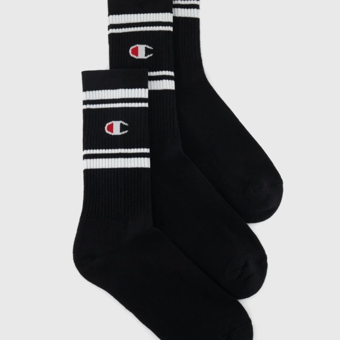 Ponožky Champion čierne 3 páry 3pk Crew Socks U20081 KK001 NBK
