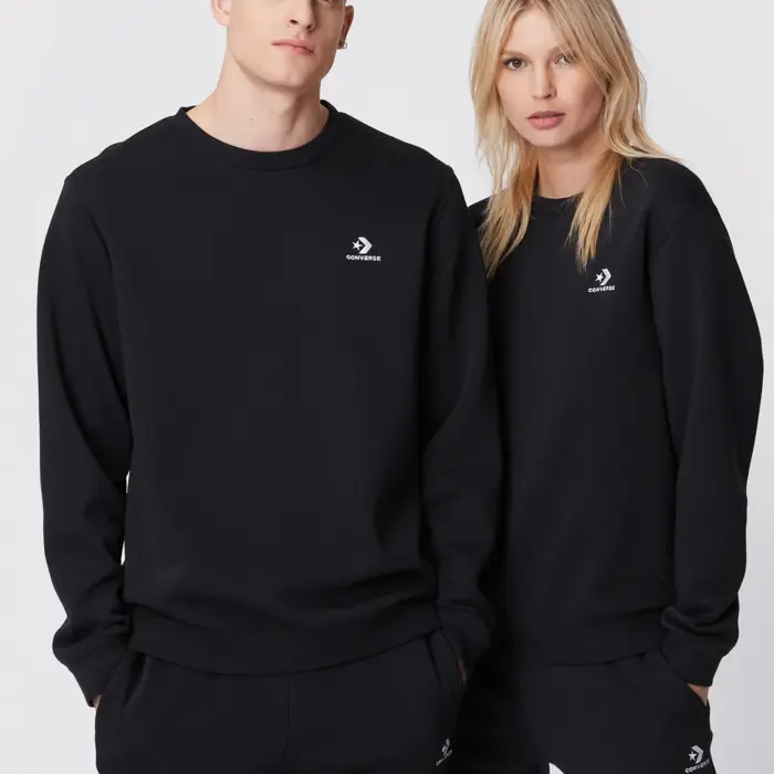 Mikina Converse čierna STANDARD FIT LEFT CHEST STAR C 10024510 A01