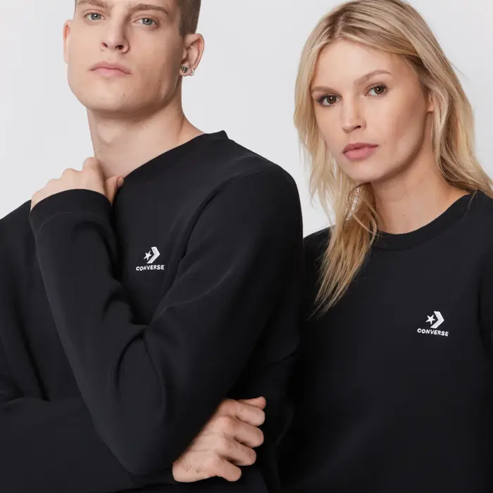 Mikina Converse čierna STANDARD FIT LEFT CHEST STAR C 10024510 A01