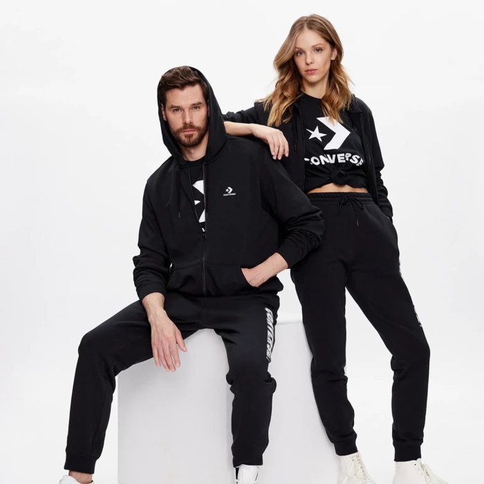 Mikina Converse čierna SC EMB CLASSIC FZ HOODIE FT/BB 10023871 A01