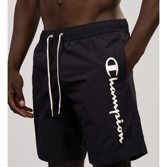 Šortky Champion čierne Logo Beachshorts 216068 KK003 NBK/BG