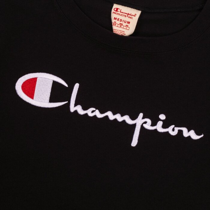 Tričko CHAMPION čierne Crewneck T Shirt 110992 KK001 NBK