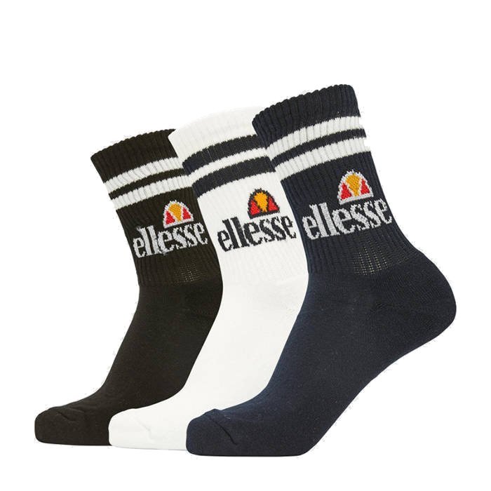 Ponožky ELLESSE čierno/biele 3 páry PULLO SAAC0910 940 MULTI