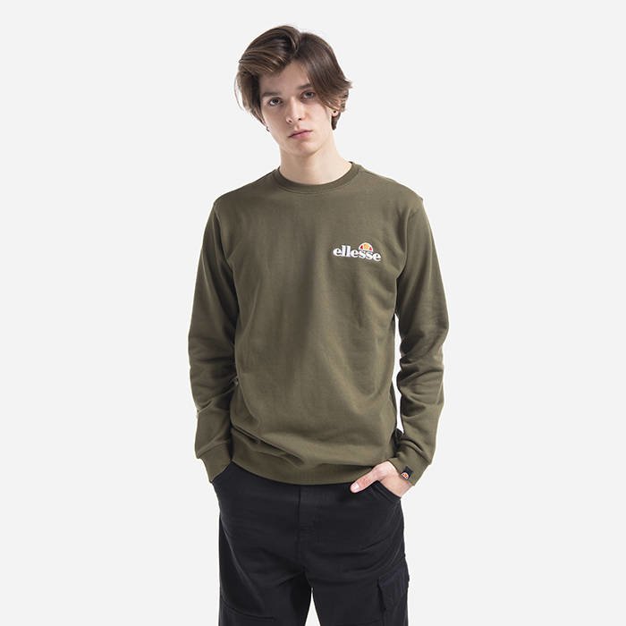 Mikina ELLESSE zelená FIERRO Crew Sweatshirt SHS08784 506 KHAKI