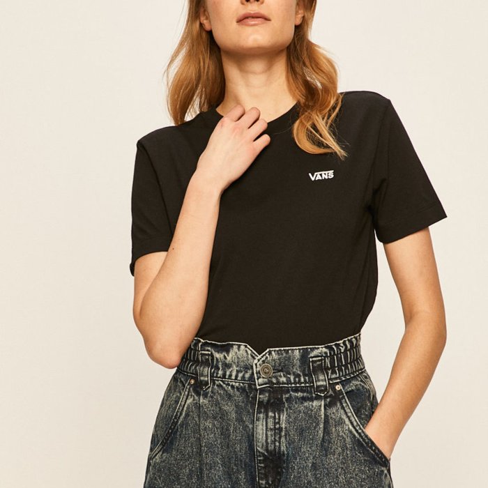 Tričko VANS čierne WM JUNIOR V BOXY VN0A4MFLBLK1