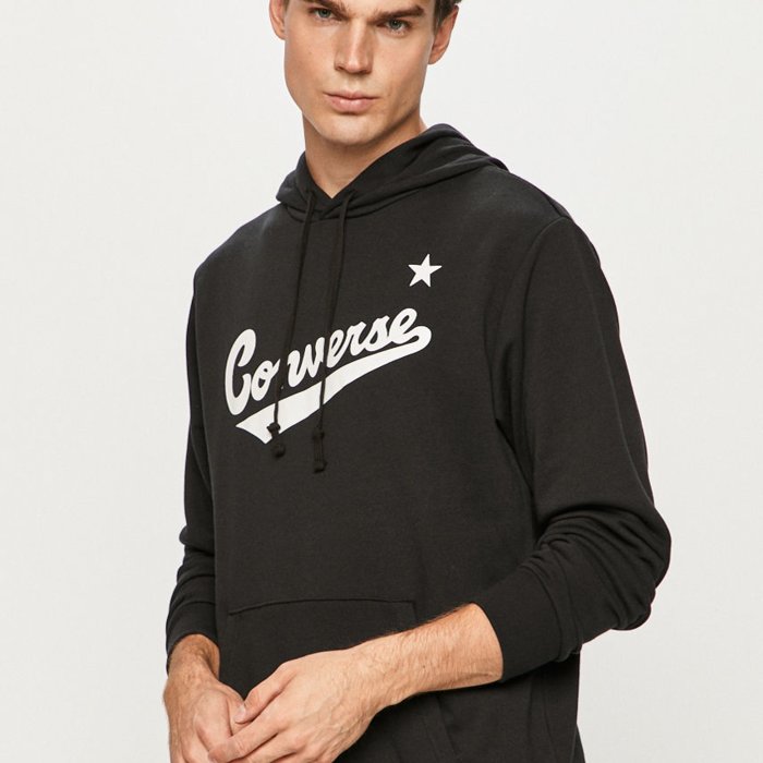 Mikina Converse čierna M Script Pullover Hoodie BB 10019004 A01