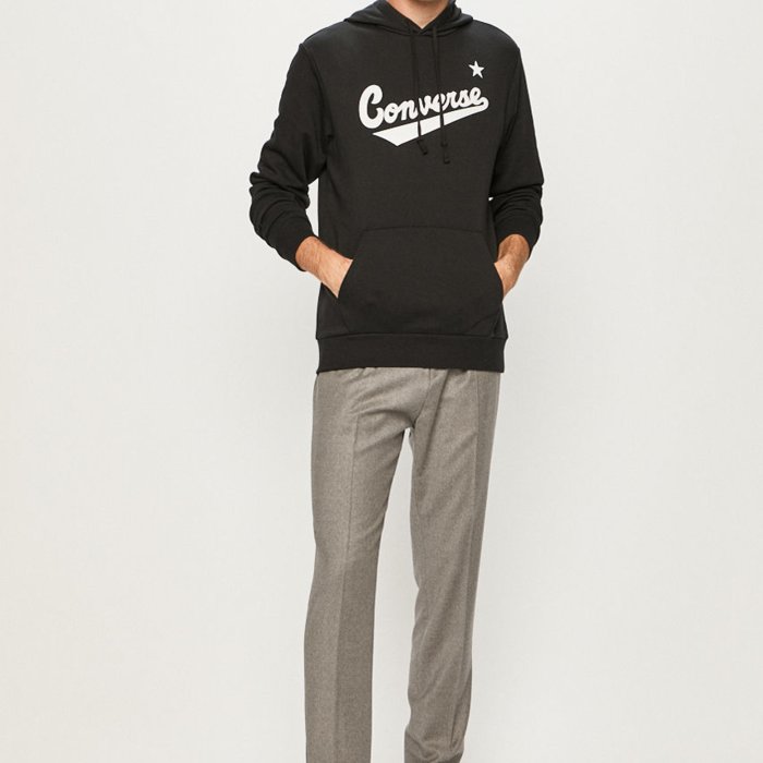 Mikina Converse čierna M Script Pullover Hoodie BB 10019004 A01