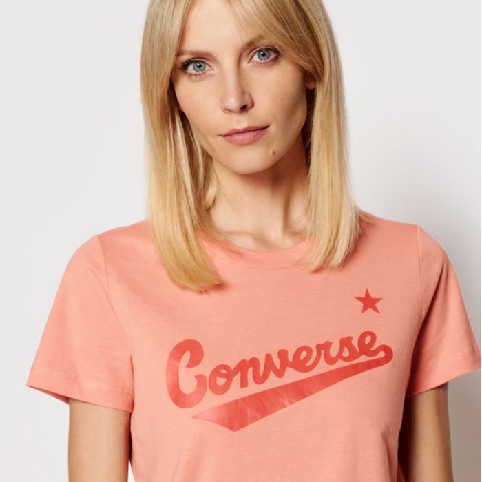 Tričko Converse ružové W CENTER FRONT LOGO TEE 10018268 A29