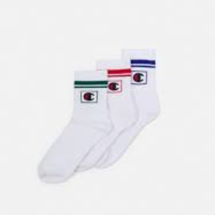 Ponožky Champion biele 3 páry 3pk Quarter Socks U20126 WW001 WHT