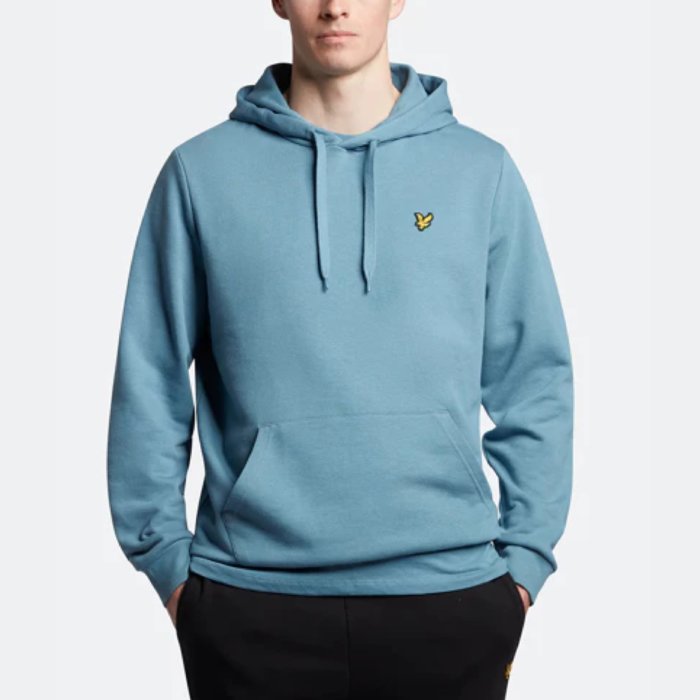 Mikina Lyle & Scott modrá Pullover Hoodie ML416VOG W825